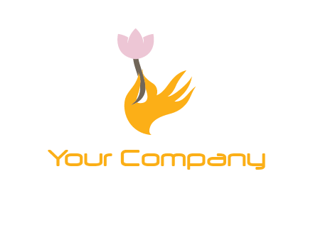 hand with flower logo