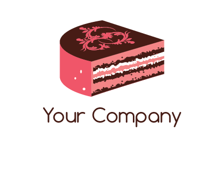 mandala design on cake peice