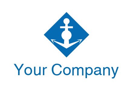 anchor in rhombus transport logo