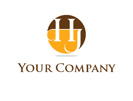 Letters h and j inside the circle icon