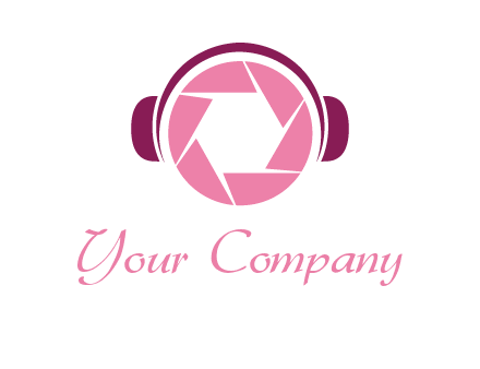shutter with headphones photography logo