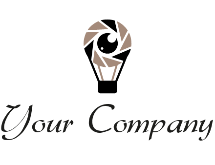 shutter with iris in air balloon photography logo