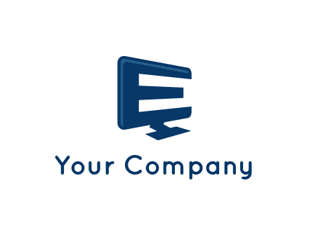 letter E with the shadow of letter T