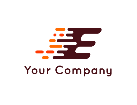 letter E rushing icon