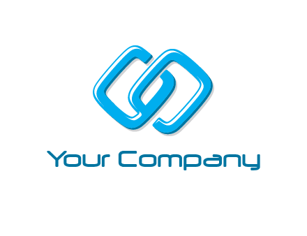 logo with two connected chain links