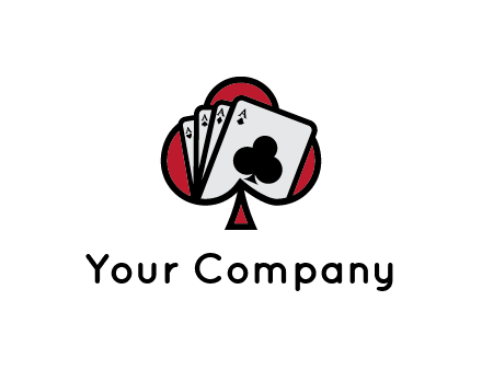 playing cards in spade logo