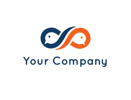 negative spacing bird face in loop