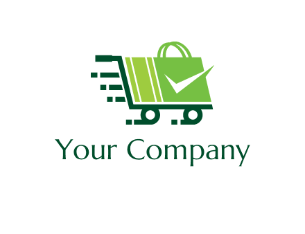 shopping cart with negative spacing check in shopping bag