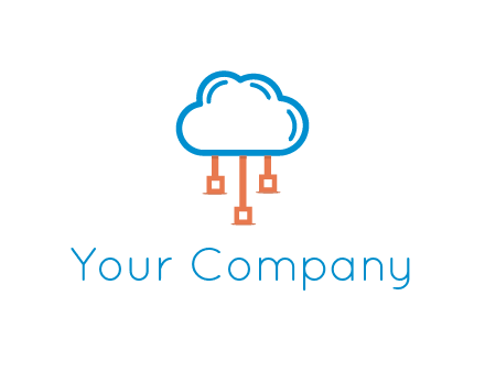 circuit lines from line art cloud
