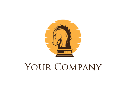 sun behind horse knight