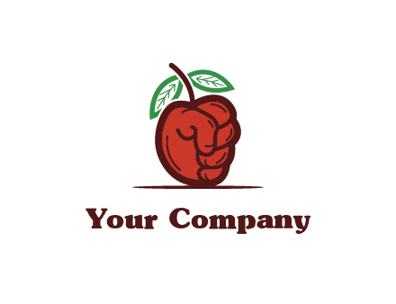 red apple for beverage logo