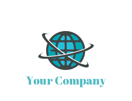 digital globe with swooshes