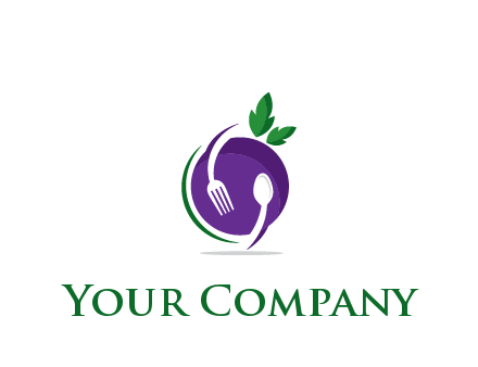 utensils around plum restaurant logo