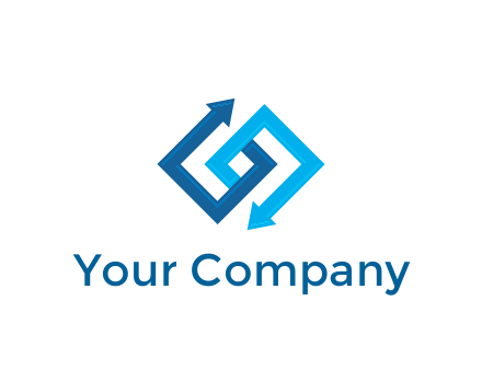 blocky arrow media logo