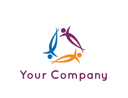 rotating people community logo