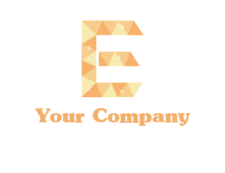 triangles forming letter e with stars logo
