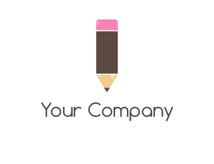 pencil forming letter i shape graphic