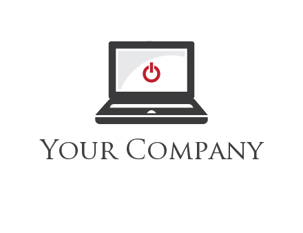 power button inside the laptop icon