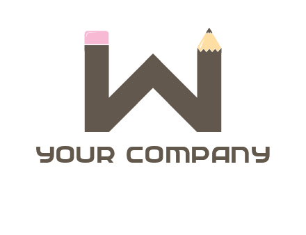 letter W pencil logo