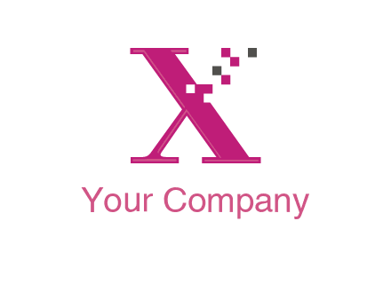 letter x pixels logo