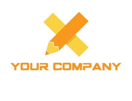 letter x pencil logo