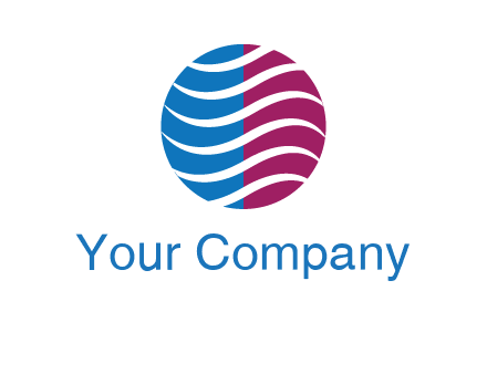 waves around circle communication logo