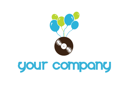 music disk and balloon vector