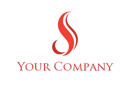 flame in Letter s shape logo