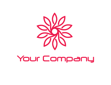 abstract daisy flower logo