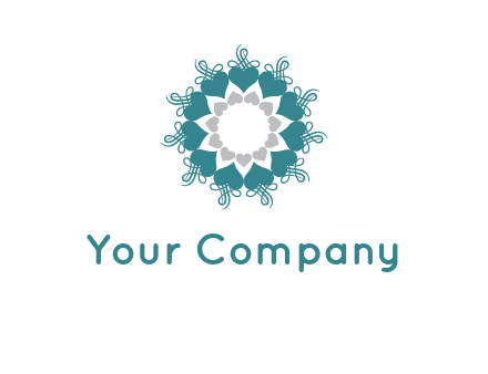 flower with hearts logo