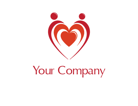 love and dating logo with hearts