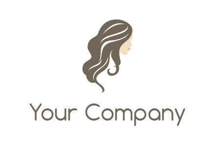 girl with wavy hair logo
