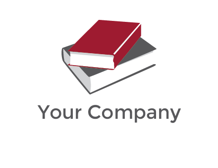 grey and red books logo