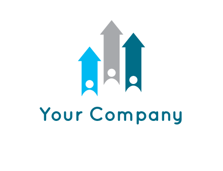 abstract persons inside the arrows logo