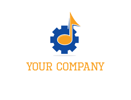 music note over gear logo