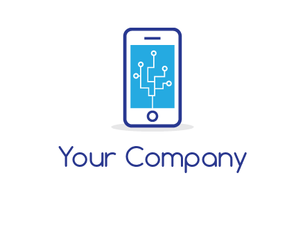 circuit on mobile screen logo