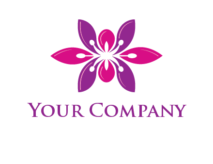 abstract lotus beauty logo