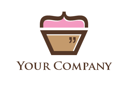 abstract cupcake food logo