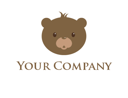 teddy bear face gift logo